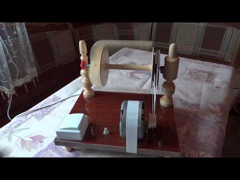 Работа электропрялки.