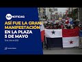 Gran Manifestación De Diversos Gremios En La Plaza 5 De Mayo