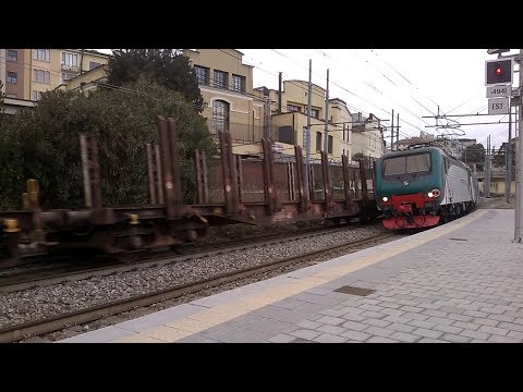 E191 013 DB+merci, E464 079+8 piano ribassato Trenord - Monza - 16/01/2019