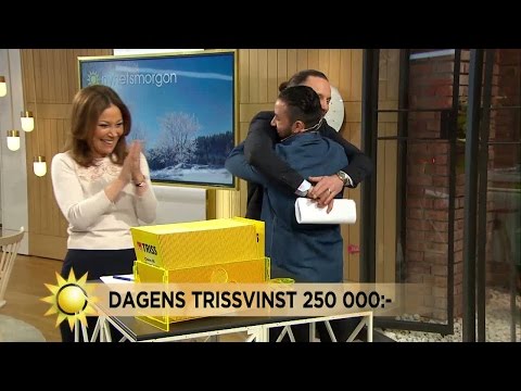 En kvarts miljon på Triss - "Jag drömde om det här" - Nyhetsmorgon (TV4)