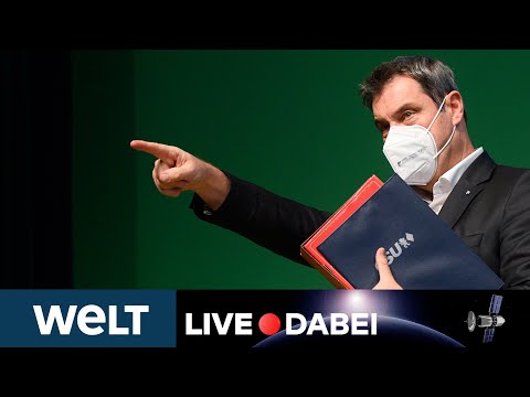 BAYERN STEMMT SICH GEGEN PANDEMIE: Briefing von Markus Söder zur Corona-Lage | WELT Live dabei