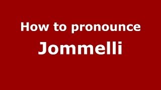 How to pronounce Jommelli