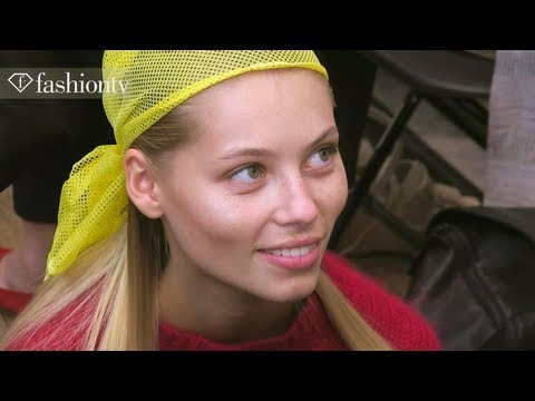 Hair & Makeup - Models & Makeup Backstage at Nicole Farhi Spring/Summer 2013 | London Fashion Week | FashionTV