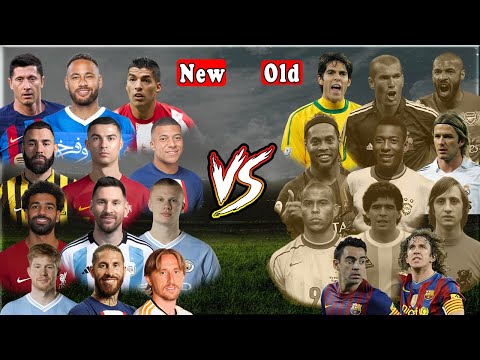 Old Legends VS New Legends Messi Ronaldo Neymar mbappe VS Pele Maradona Cruyff R9 Ronaldinho KAKA