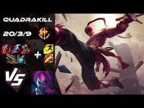 JUNGLE Lee Sin vs Evelynn [QUADRAKILL] - EU Grandmaster Patch 14.16