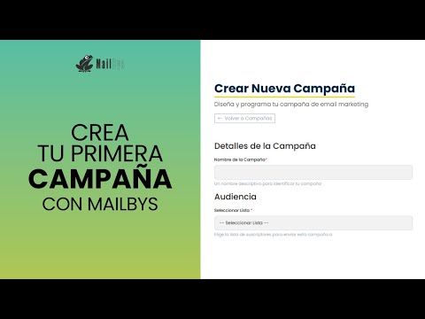 Tutorial primera campaña Mailbys