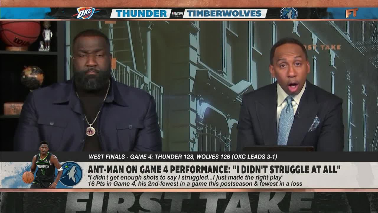 WHAT HAPPENED? 😳 Anthony Edwards' struggling in WCF? Marcus & Markieff Morris DEBATE 🍿 | First Take