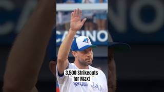 Max Scherzer is the 11th pitcher in MLB history to reach 3,500 career strikeouts! #MLB #BlueJays