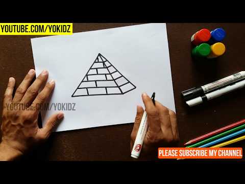 How to draw PYRAMID easy