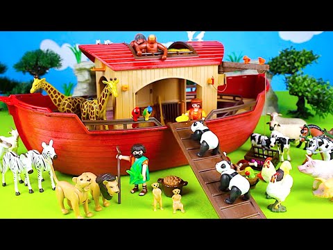 Wild Zoo Animals - Playmobil Animals Noah's Ark Building Sets - Fun Toys For Kids Video