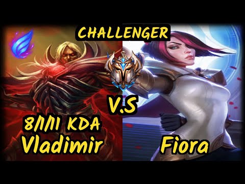 ESG Satorius (VLADIMIR) vs FIORA - 8/1/11 KDA TOP CHALLENGER GAMEPLAY - EUW