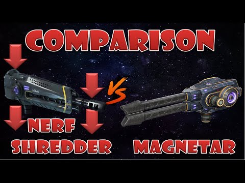 Shredder after NERF vs Magnetar new light version of Pulsar comparison test server war robots