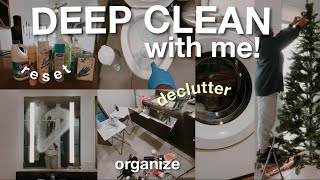 DEEP CLEAN + ORGANIZE with me🧼 *reset for 2024* + extreme motivation
