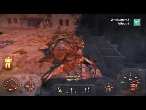 Fallout 4 - Mirelurk Queen vs. Exterminator's missile launcher (Taking Independence)