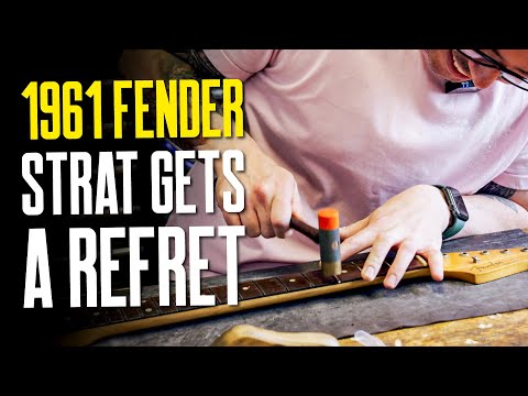Mick’s 1961 Fender Stratocaster Gets A Refret [During A Fascinating Chat With Matt From Monty’s]