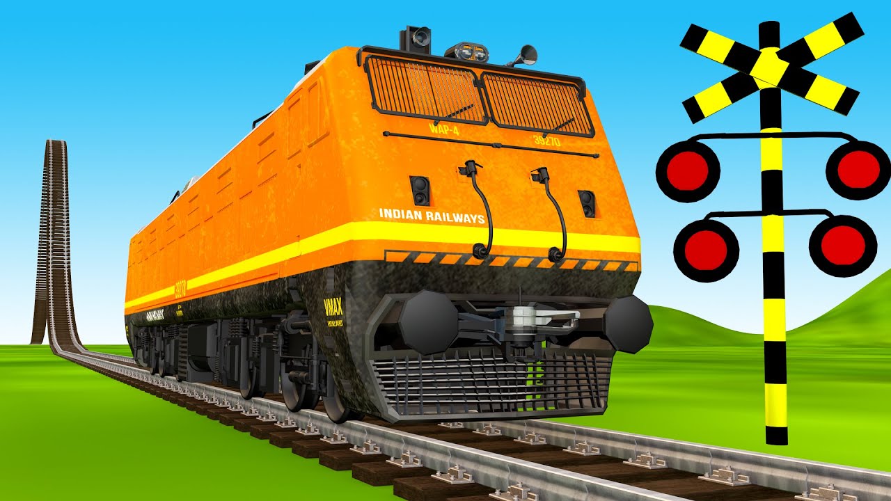 【踏切アニメ】あぶない電車 Railroad Crossing Train Animation #1