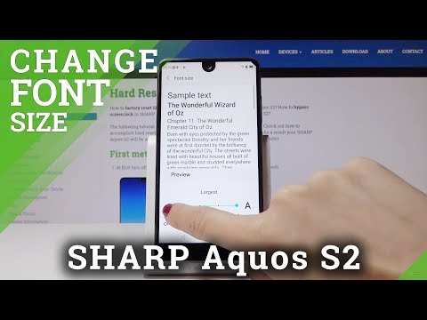 How to Change Font Size in SHARP Aquos S2 - Font Size & Style