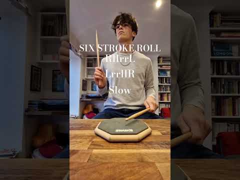 SIX STROKE ROLL SLOW TO FAST #drums #drum #drumming #drumdrum #music #drummer #percussioninstrument