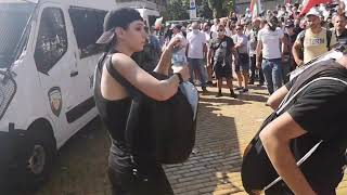 Няколко хасковлии обгазени на протеста в София