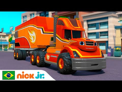 Blaze e os Monster Machines | O grande caminhão Blaze faz grandes entregas! | Nick Jr. em Português