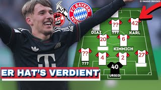 Does Lennart Karl have to be back in the starting 11? This is how Bayern will play against Cologn...