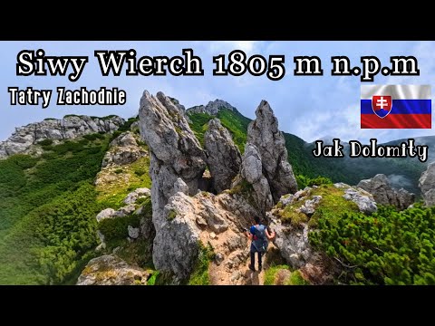 Siwy Wierch 1805 m n.p.m Tatry Zachodnie z Parkovisko nad Hutami