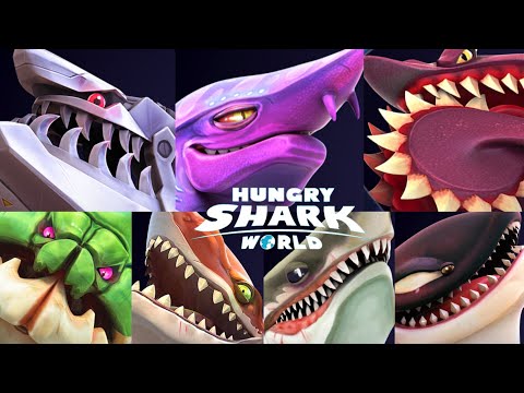 ALL !! SHARKS MOVIES COMPILATION - Hungry Shark World 10th