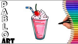 How to draw Milkshake | Learn to Draw step by step
