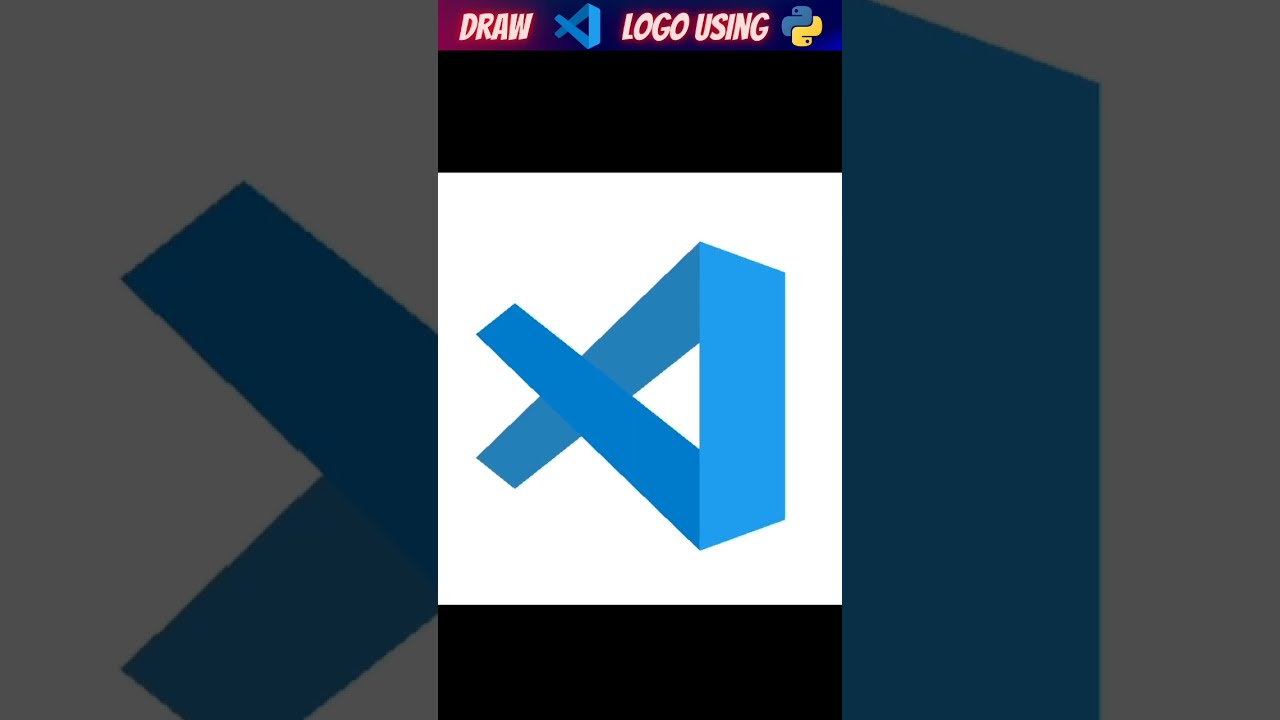 Draw Visual Studio Code Logo using Python Turtle #shorts #python #pythonshorts #pythonturtle #vscode