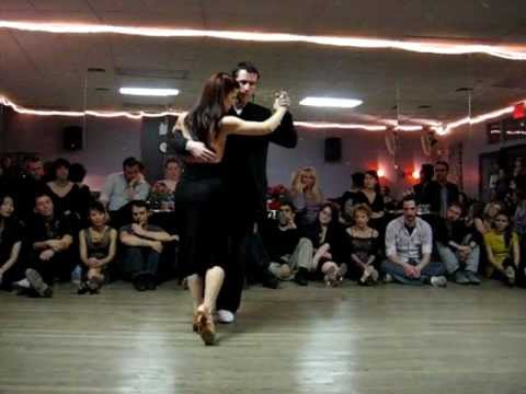  Evan Griffiths  and  Meredith Klein  are  dancing  to  the  tango  "  Volver a vernos  "  by  Carlos di Sarli  in  2012