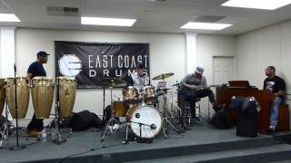 Adam Deitch drum clinic at East Coast Drums - part 1
