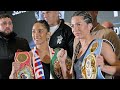 AMANDA SERRANO  VS SARAH MAHFOUD • FULL WEIGH IN & FACE OFF VIDEO
