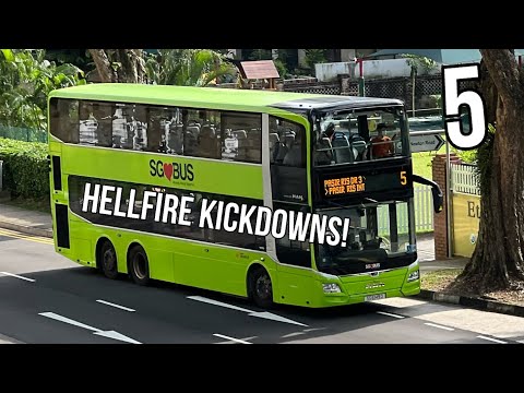 [SBST] Hellfire Kickdowns! SG5995J on Service 5 - MAN ND363F A95 Gemilang Euro VI