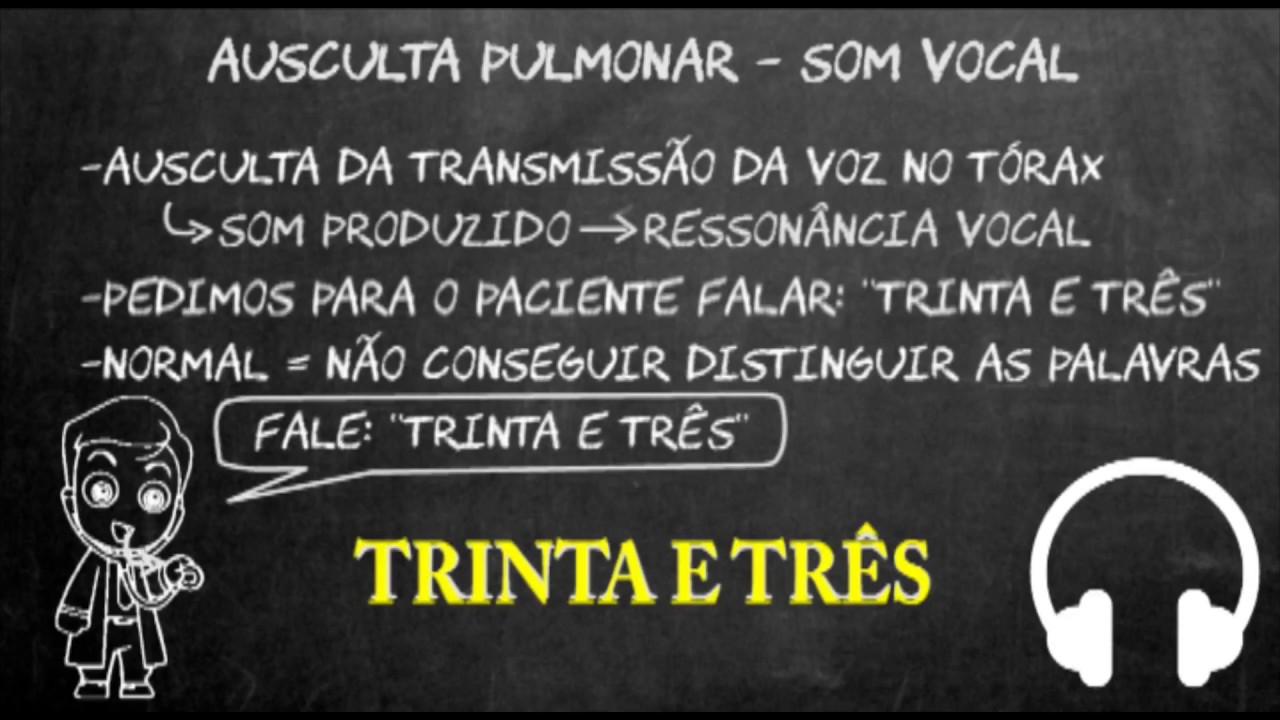 Ausculta pulmonar - Sons pulmonares anormais e Som vocal