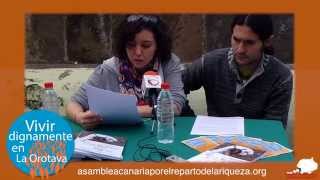 preview picture of video 'Inicio  Campaña Vivir dignamente en La Orotava'