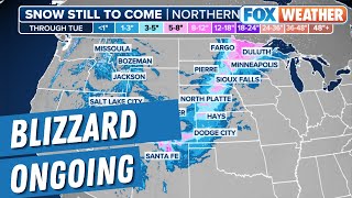 Powerful Blizzard Ongoing Across Central U.S., Over Foot Of Snow Possible From Dakotas To Wisconsin