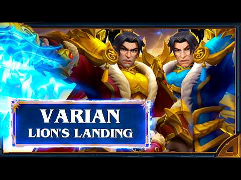 Hearthstone. New Mythic Hero Warrior and Hunter - Lion's Landing Varian. Voicelines and animations.