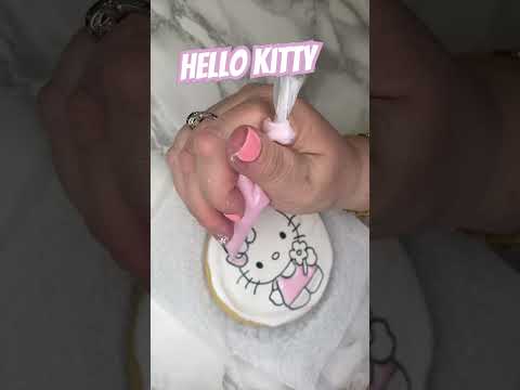Hello Kitty #royalicing #cookies #cookieart #hellokitty #kitty #cute #baking #learning #happyplace