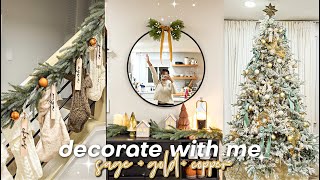 DECORATE WITH ME FOR THE HOLIDAYS | neutral tones, copper & gold