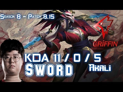 GRF Sword AKALI vs RYZE Top - Patch 8.15 KR Ranked