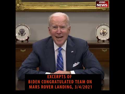 President Biden call NASA to celebrate the Perseverance rover's Mars landing