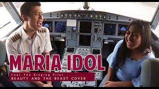 Beauty And The Beast Cover by MARIA IDOL and THE SINGING PILOT (Inside Airbus Cockpit)