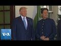 US President Donald Trump Greets Pakistan's Prime Minister Imran Khan at the White House