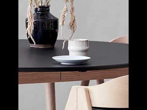 MEZA rundt spisebord m. udtræk