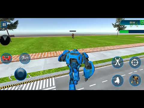Real Horse Robot Car Transform: Blue Cliff Hanger Horse Robot - Android iOS Gameplay