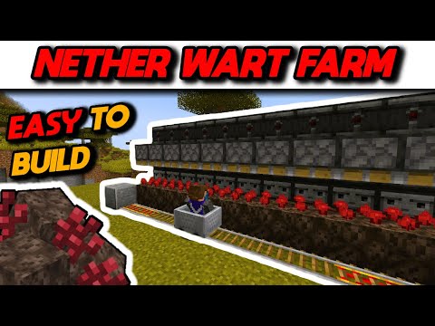 Easiest Automatic AFK Nether Wart Farm - Java & Bedrock — Minecraft farm tutorial thumbnail