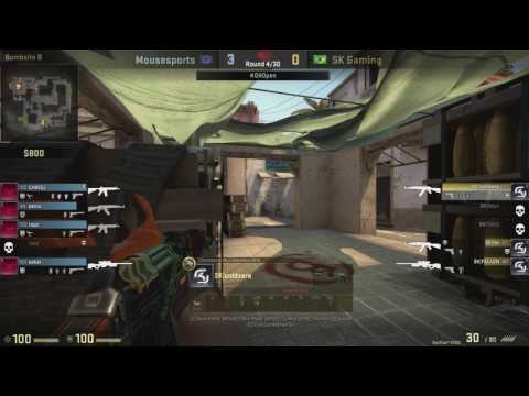 SK Coldzera 1v4 Clutch vs Mousesports Mirage B Site @ DREAMHACK OPEN SUMMER 2017