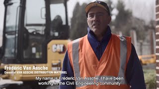 Cat® 302.7 CR Mini Excavator Customer Story – Van Assche Distribution Materiel (France)