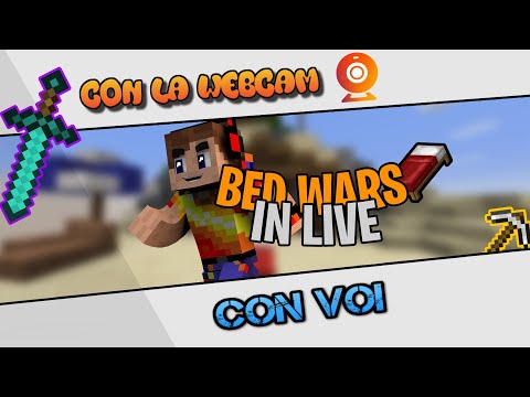 🔴GIOCO NELLE BEDWARS CON GLI ISCRITTI + WEBCAM! Minecraft ita - Bedwars ita