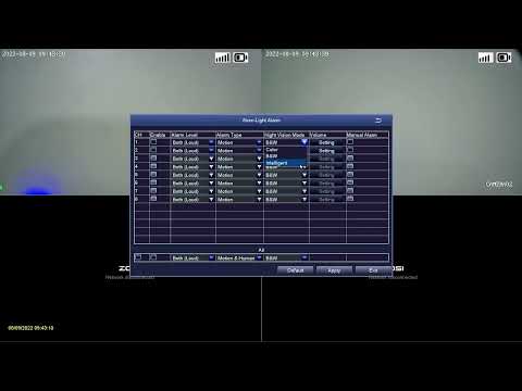 ZOSI Wireless NVR Security System Operation - How to Set Up Camera Sound and Light Alarm
